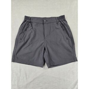 Outdoor Sports Womens Gray Nylon Spandex Hiking Shorts Size S Stretch Zip Pocket
